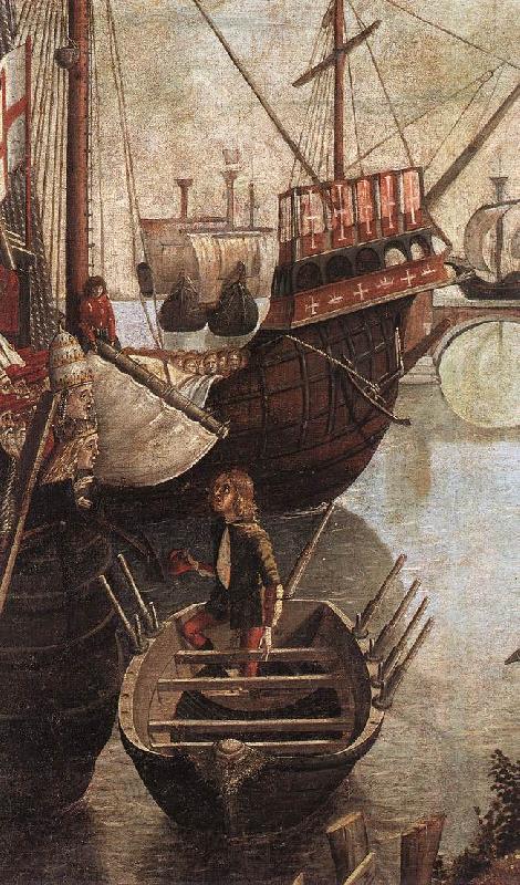CARPACCIO, Vittore The Arrival of the Pilgrims in Cologne (detail) Spain oil painting art